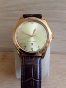 ELEGANCKI Zegarek Męski YVES CAMANI YC1057-D Quartz Pozłacany Data