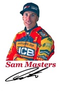 SAM MASTERS - oryginalny autograf 2 sztuki