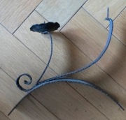 Świecznik kuty vintage miedź retro loft antyk rękodzieło unikat metal