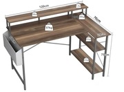 BEXEVUE 120 * 70cm Biurko do gier w kształcie litery L