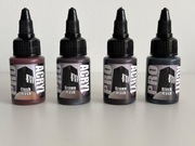 PRO ACRYL Brown x2, Black, Flesh Wash NOWE, OKAZJA