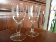 2sz. kieliszki przedwojenne delikatne ART DECO
