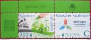 Kazachstan 2016 - EUROPA CEPT, żyć ekologicznie, EXPO 2017, Mi 966-967 **