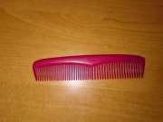 Grzebień do włosów grzebyk czerwony 12cm PRL bordowy