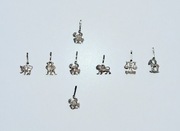 Zestaw ośmiu charmsów zawieszek ze Znakami Zodiaku - PRL