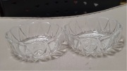 Kryształowe miseczki PRL 2 szt.