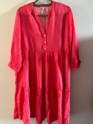 Marie Lund różowa sukienka w cętki M 38 panterka róż