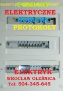 Elektryk pomiary elektryczne odbiory instalacji Wr