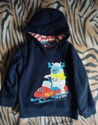 Bluza dziecięca długi rękaw, ciepła polarowa kaptur 98 104