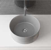 Umywalka nablatowa ceramiczna Sink24 41x41x18 cm szara
