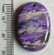 Czaroit  wisior amulet talizman broszka polerowany 