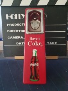 Otwieracz do butelek Coca-Cola Retro Vintage 2002r| ścienny z pojemnikiem