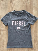 Szary t-shirt Diesel XS z różowym logo