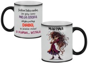 Kubek śmieszny z imieniem dla żony siostry przyjaciółki magiczny na prezent