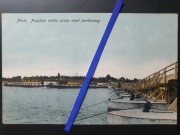 PŁOCK Przejście statku przez most pontonowy Wisła