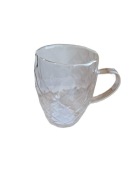 Szklanka MG HOME Renza 330 ml DOUBLE WALL Ryflowana z uchwytem Bezbarwna