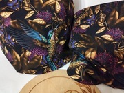 Komplet czapka komin bawełniany damski Koliber złoto turkus   M XL 