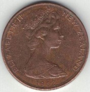 Nowa Zelandia 2 centy cents 1982 - 21,1 mm nr 1