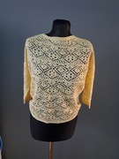 Reserved ażurowy cienki sweterek sweter S/36 żółty