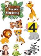 Pan Opłatek na tort - ZWIERZĘTA A4 LEŚNE FARMA DŻUNGLA