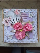 Kartka okolicznościowa 3D w pudełku ręcznie robiona box prezent kwiaty