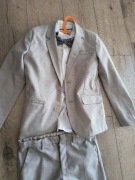 Garnitur chłopięcy Coll club 140 jasny beż+koszula biała 