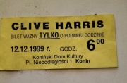 BILET DO UZDROWICIELA CLIVE HARRISA KONIN,12.12.1999 R-UNIKAT