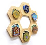 drewniany wieszak na medale 6szt zestaw na prezent dla sportowca 