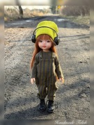 Zestaw 4w1 bluzka,czapka,słuchawki,spodnie dla lalek Paola Reina 32cm