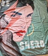 Answear Lab koc Be Shero duży nowy czarny kolorowy narzuta pled 