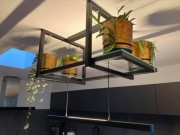 Metalowy Wiszący Kwietnik LOFT do Pokoju Salonu