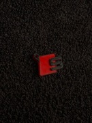 Brelok Audi S - Druk 3D - Czarno-Czerwony