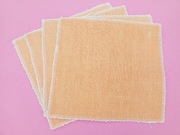 **VINTAGE 4 x serwetki LEN morelowy Cepelia PRL