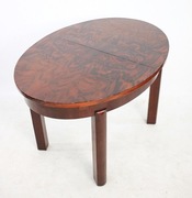 STÓŁ OWALNY ART DECO, ORZECH PO RENOWACJI, VINTAGE