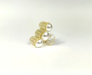 damska klamra spinka do włosów z perełkami