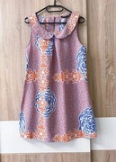 bluzka letnia, rozm. M, kołnierzyk, kolorowa, wzorzysta, vintage, retro