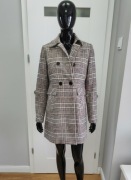 elegancki płaszcz w kratkę rozmiar M h&m wiosna rozpinany stylowy 