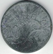 Czechy i Morawy 20 halerzy 1941 20 mm stan 3-