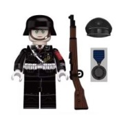 Figurka żołnierza niemieckiego 4 krotny nadruk WW2 kompatybilne z Lego