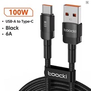 Kabel szybkiego ładowania USB A - USB C TOOCKI 100W 2M