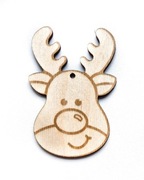 Ozdoba choinkowa z drewna 10 cm