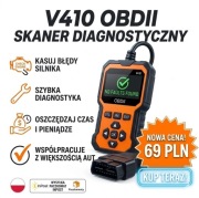 Interfejs Diagnostyczny OBD2 V410 – Menu PL – Kasowanie Błędów + Odczyt DTC