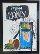 Obraz akrylowy "Funny Money" (50x70) z ramą (56x76)