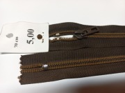 Zamek spiralny spirala 70cm nie rozdzielczy ciemny brąz