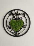 Obraz z chrobotkiem, dzień babci, prezent