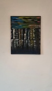 Obraz akrylowy/Paulina Zet/płótno.Abstrakcja ,,Pęd Miasta", 40x50