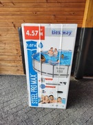 Basen Bestaway Steel Pro Max 4,57x1,07 nowy ogrodowy stelażowy drabink