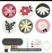 Punch needle haft supełkowy rękodzieło 