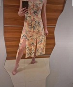 Sukienka lato plażowa długa plaża rozcięcia na strój 