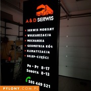 PYLON REKLAMOWY 3 m TOTEM / Reklama Auto Serwis 